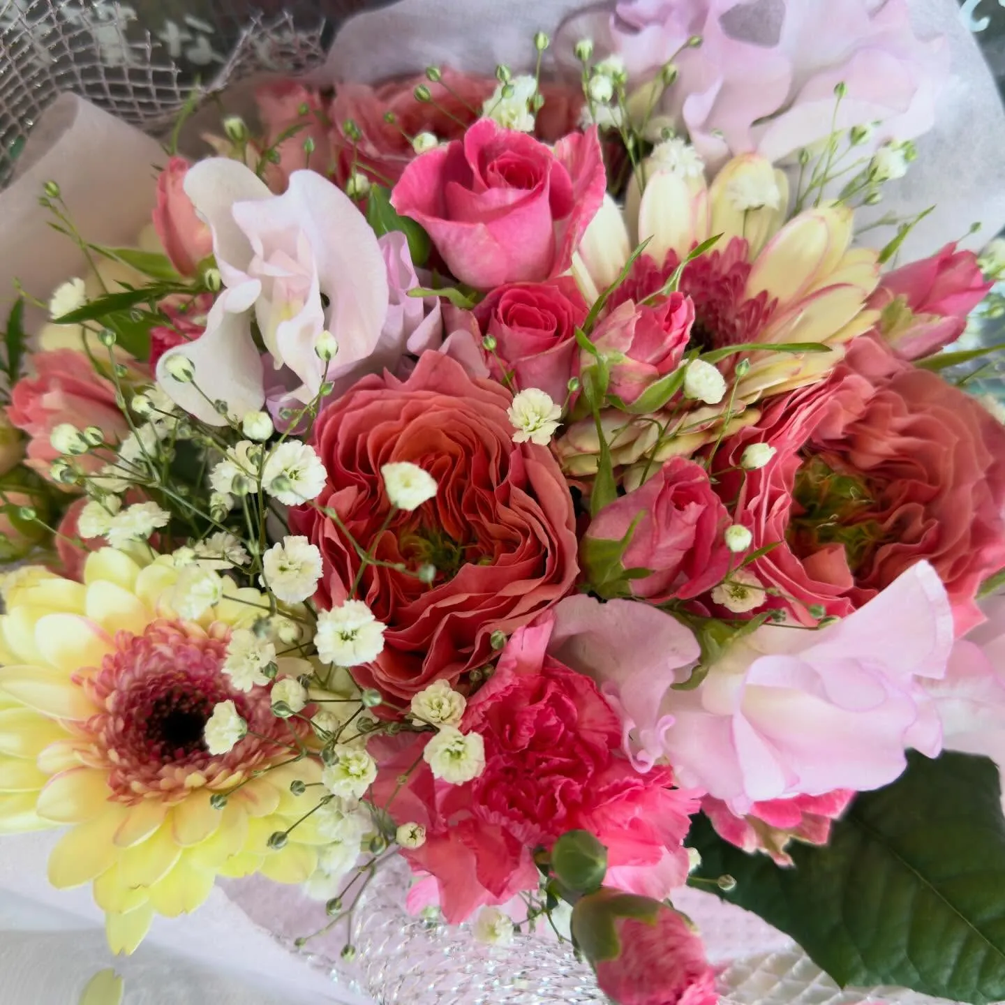 春を感じるピンクのブーケ💐