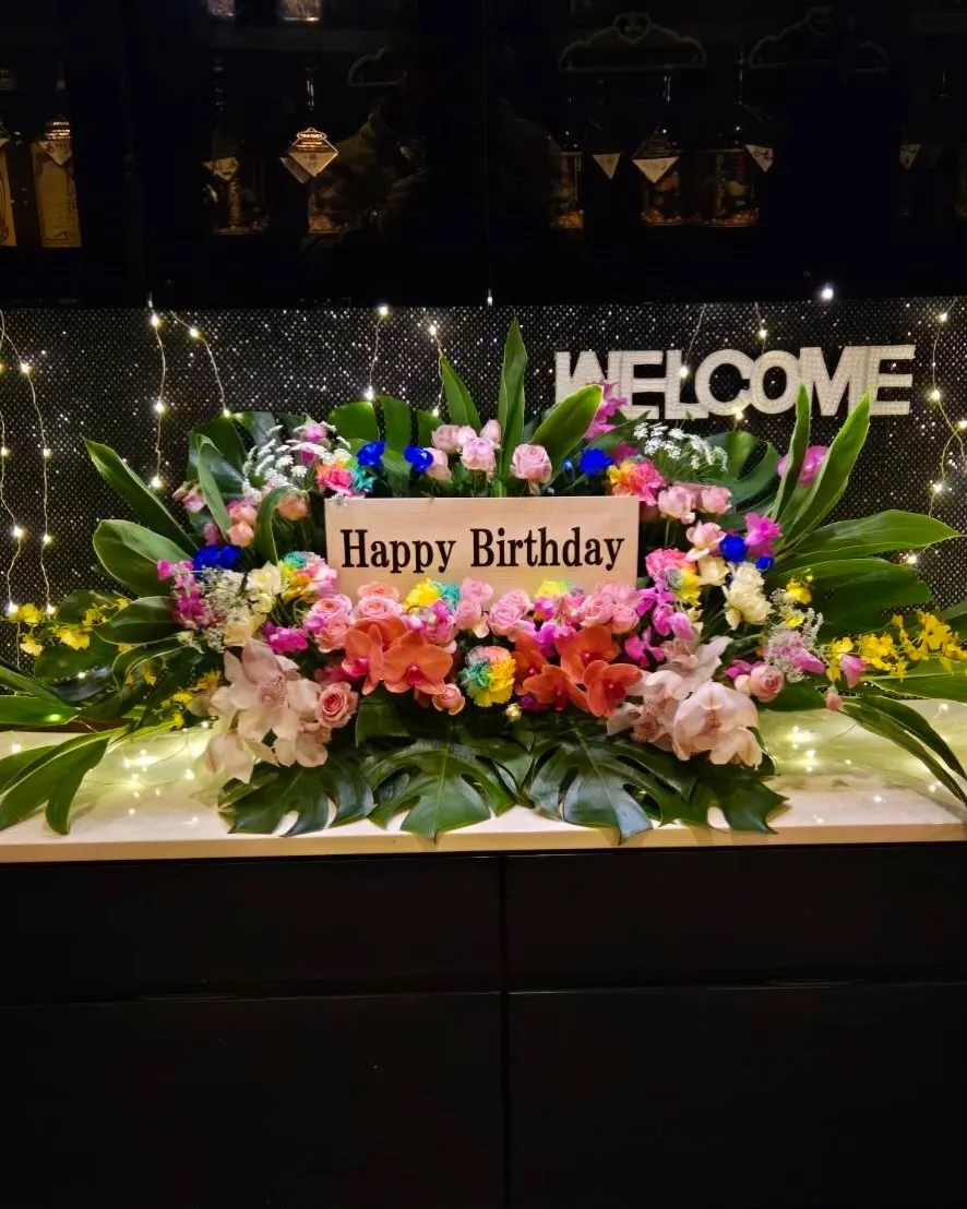 お祝いアレンジ｜藤井寺の花屋