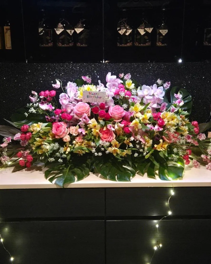 お祝いアレンジ｜藤井寺の花屋